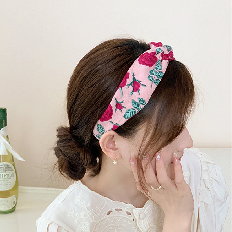 Sweet Rose Cloth Hair Band display picture 7