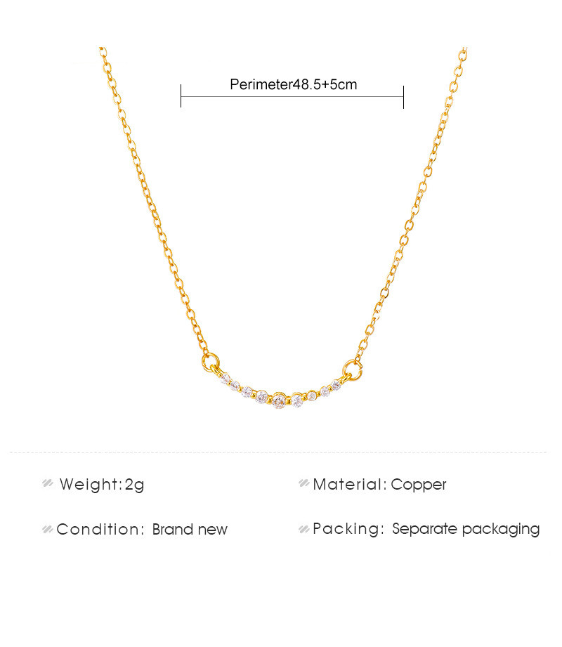Fashion Geometric Alloy Inlay Zircon Necklace display picture 2