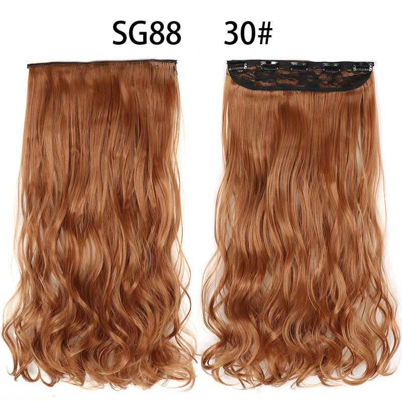 Women's Fashion Dark Black Wine Red Black Party Chemical Fiber Centre Parting Long Curly Hair Wigs display picture 3