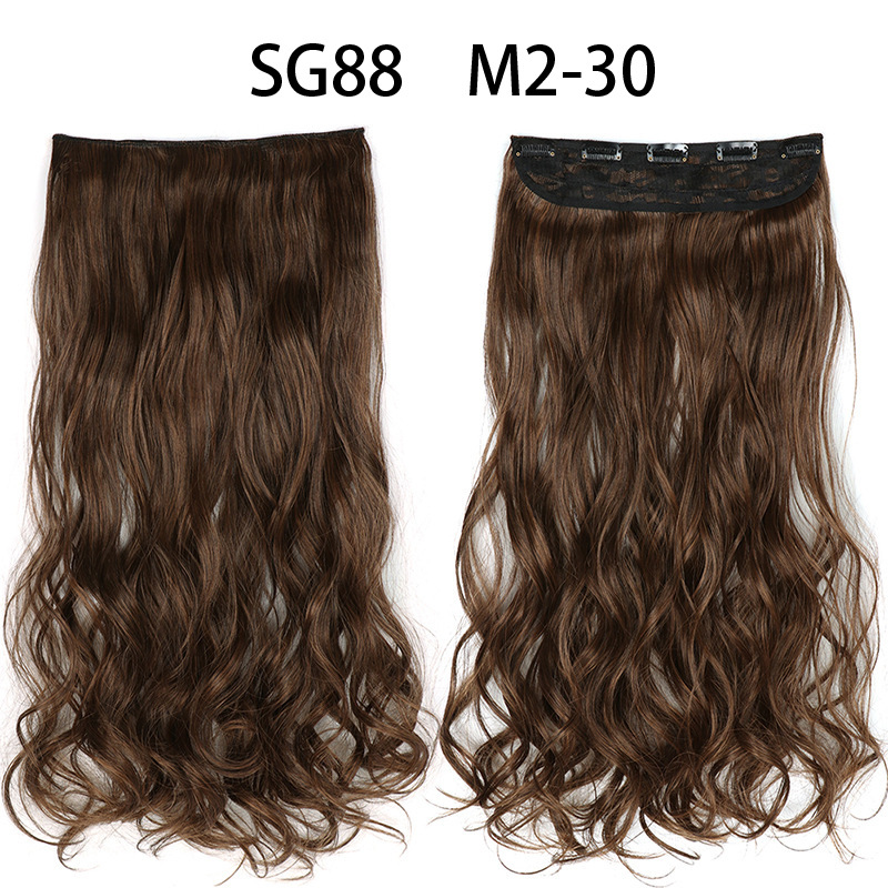 Women's Fashion Dark Black Wine Red Black Party Chemical Fiber Centre Parting Long Curly Hair Wigs display picture 6