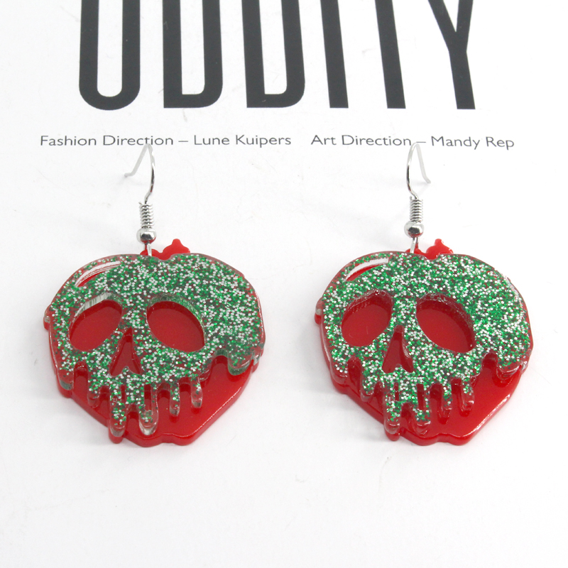 Funny Skull Resin Epoxy Ear Hook display picture 3