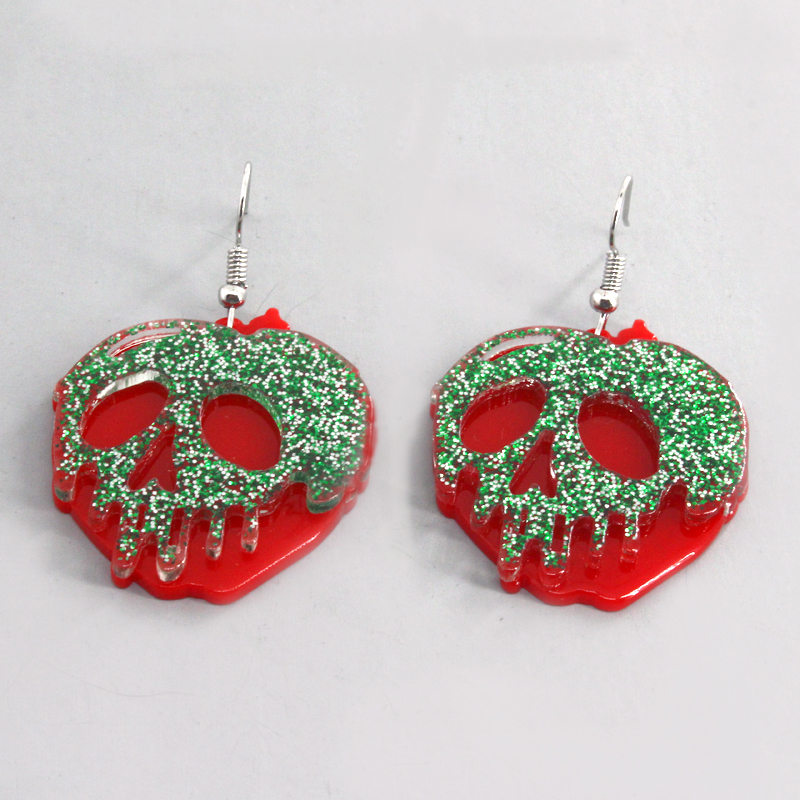 Funny Skull Resin Epoxy Ear Hook display picture 8