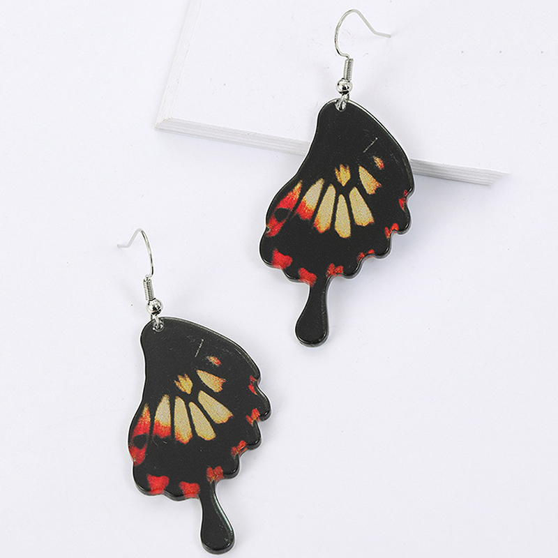 Mode Schmetterling Aryl Überzug Ohrhaken 1 Paar display picture 3