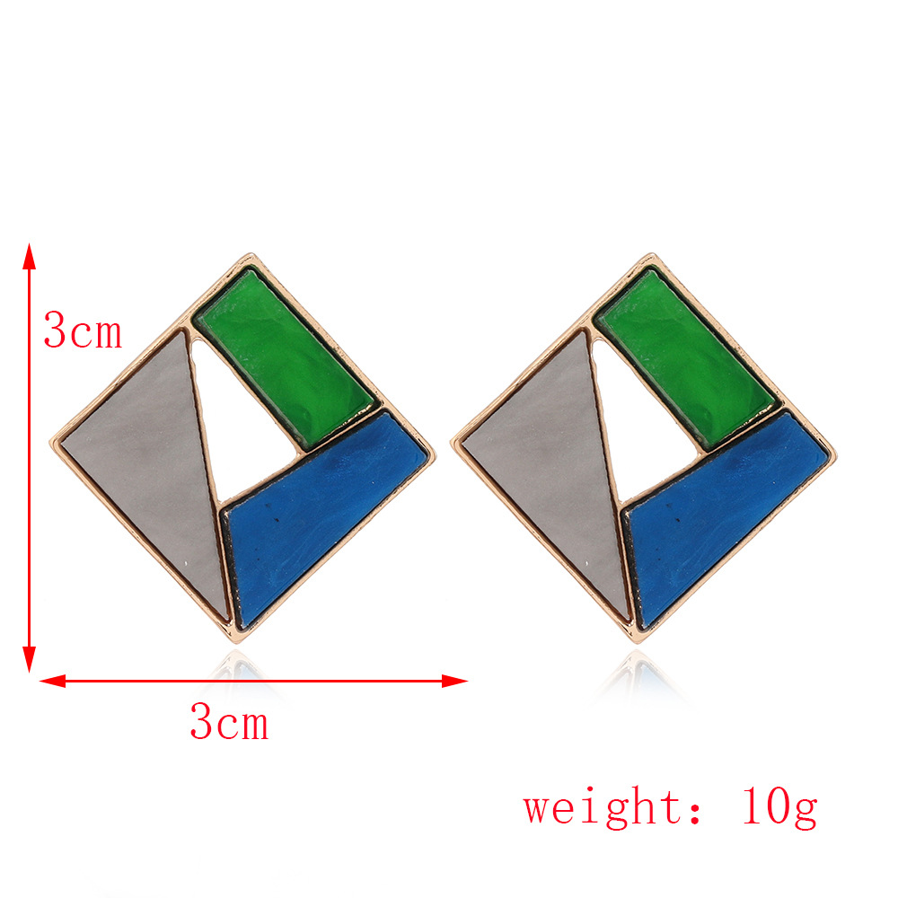 Fashion Geometric Alloy Plating Ear Studs 1 Pair display picture 3