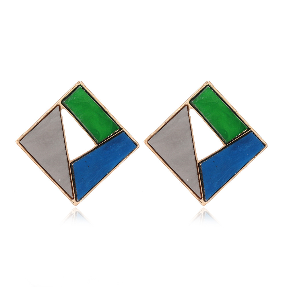 Fashion Geometric Alloy Plating Ear Studs 1 Pair display picture 1