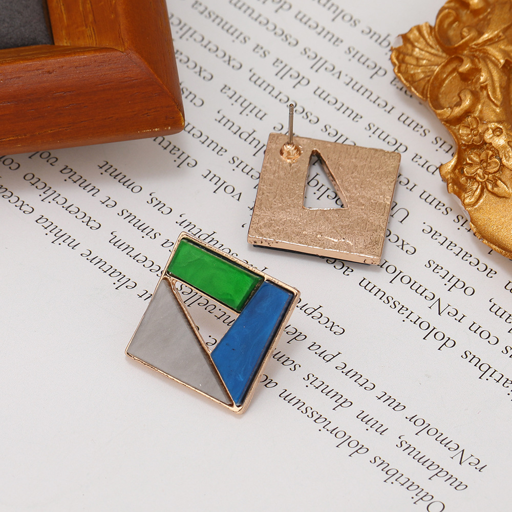 Fashion Geometric Alloy Plating Ear Studs 1 Pair display picture 5