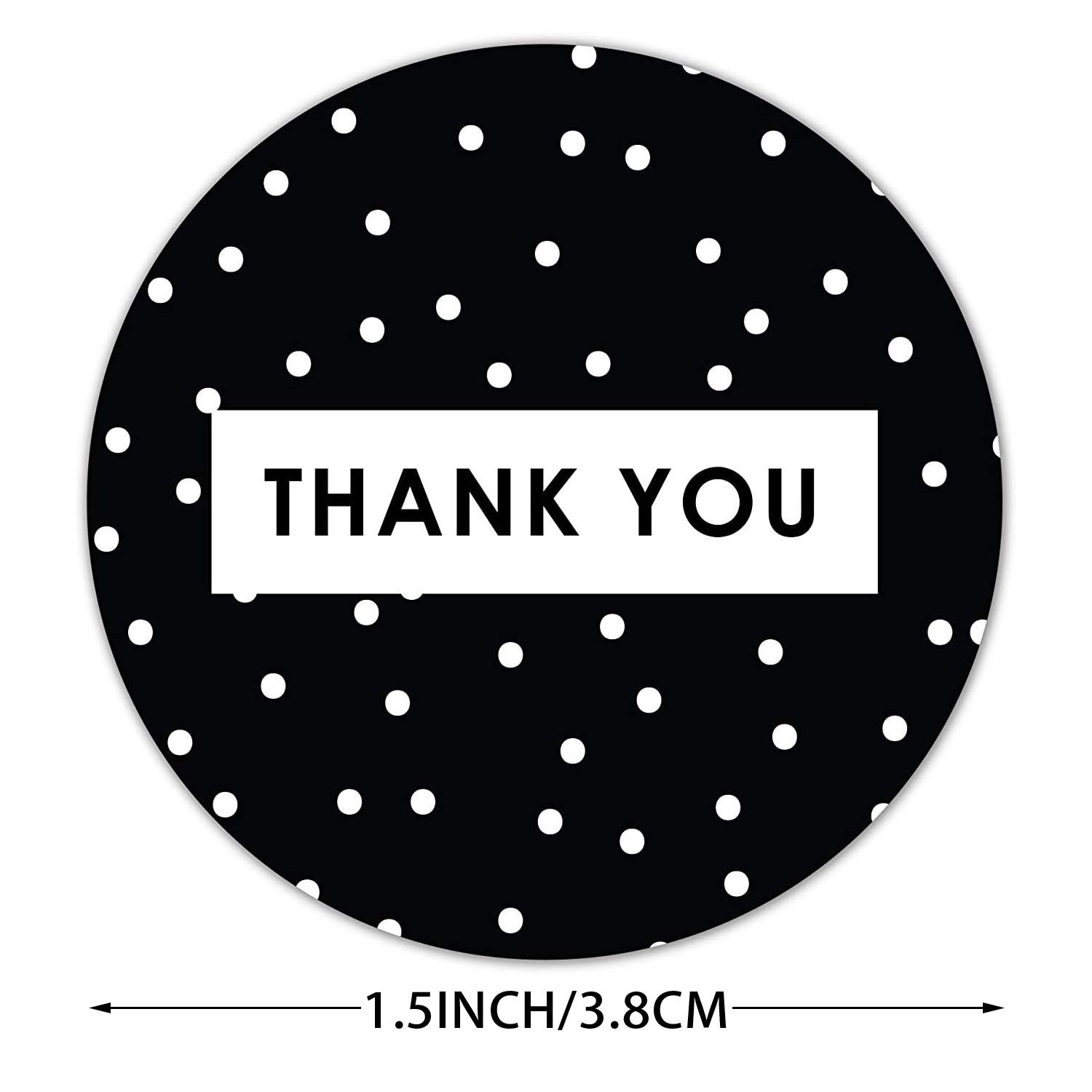 Copperplate Sticker Pack Black & White Thank You Decorative Label Sticker display picture 2