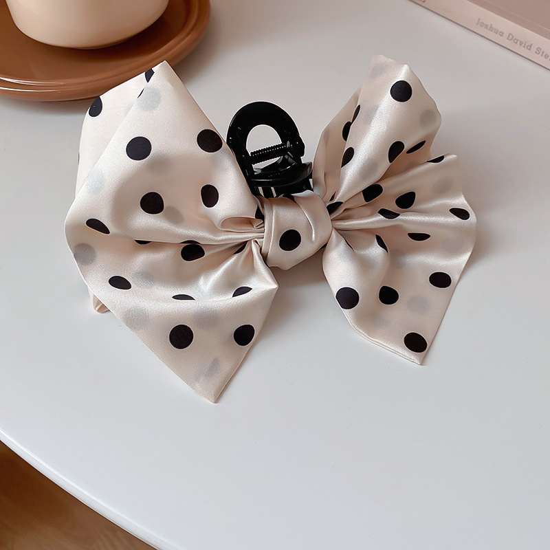 Simple Style Polka Dots Arylic Cloth Bowknot Hair Claws 1 Piece display picture 5