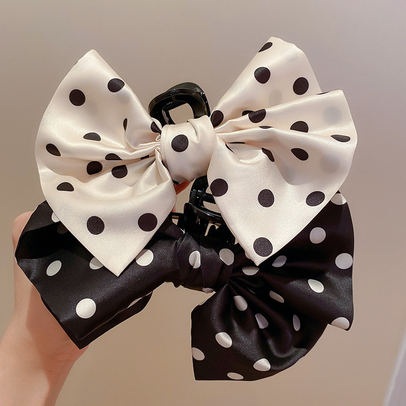 Simple Style Polka Dots Arylic Cloth Bowknot Hair Claws 1 Piece display picture 6
