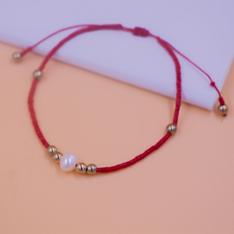 Chinoiserie Runden Knoten Seil Stricken Perlen Armbänder 1 Stück display picture 4