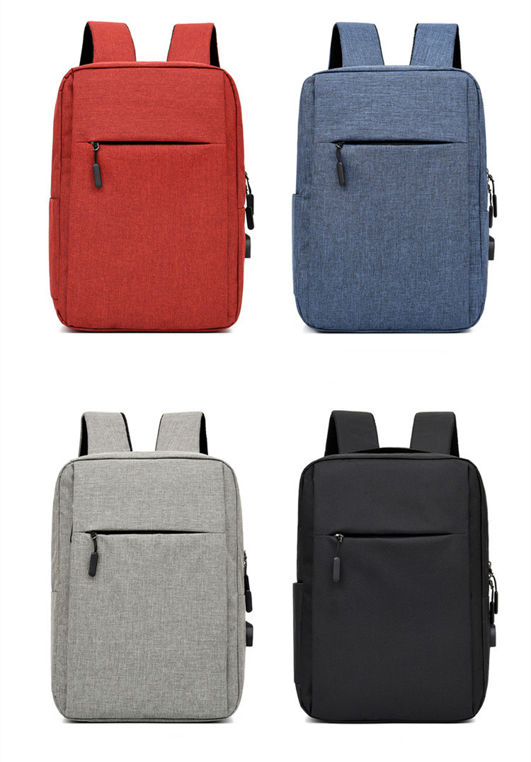 Unisex Medium All Seasons Polyester Solid Color Business Square Zipper Functional Backpack display picture 4