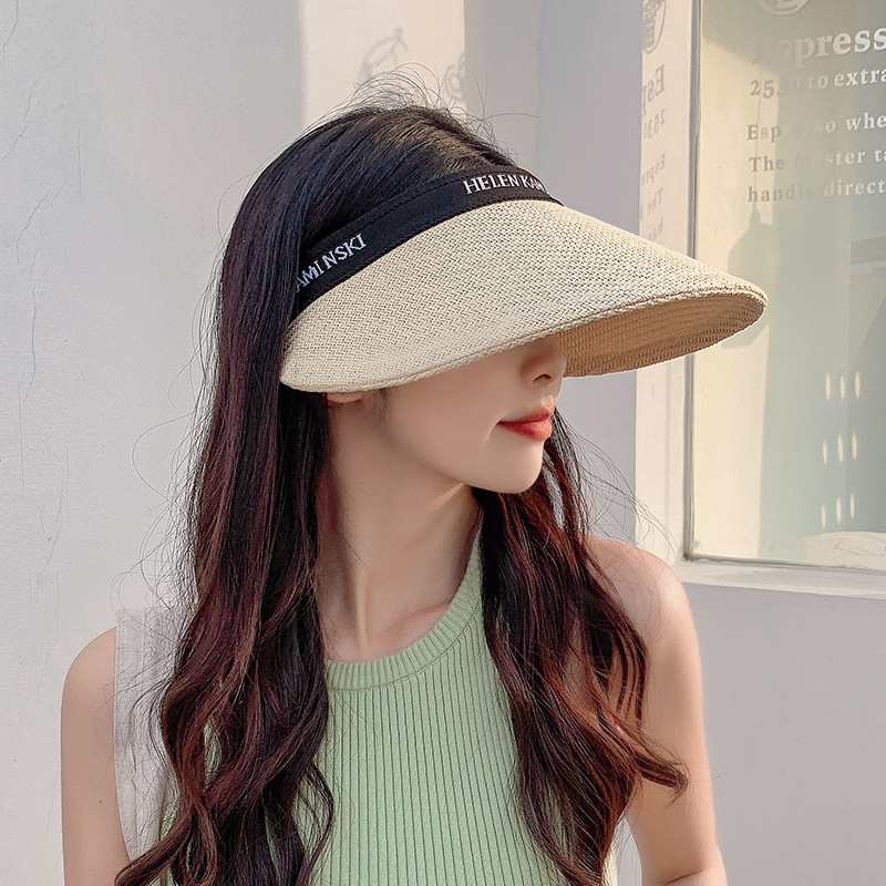 Women's Fashion Letter Curved Eaves Sun Hat display picture 4