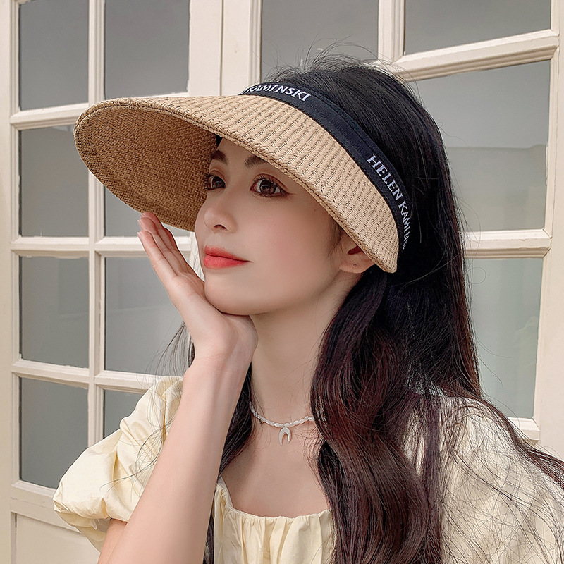 Women's Fashion Letter Curved Eaves Sun Hat display picture 3