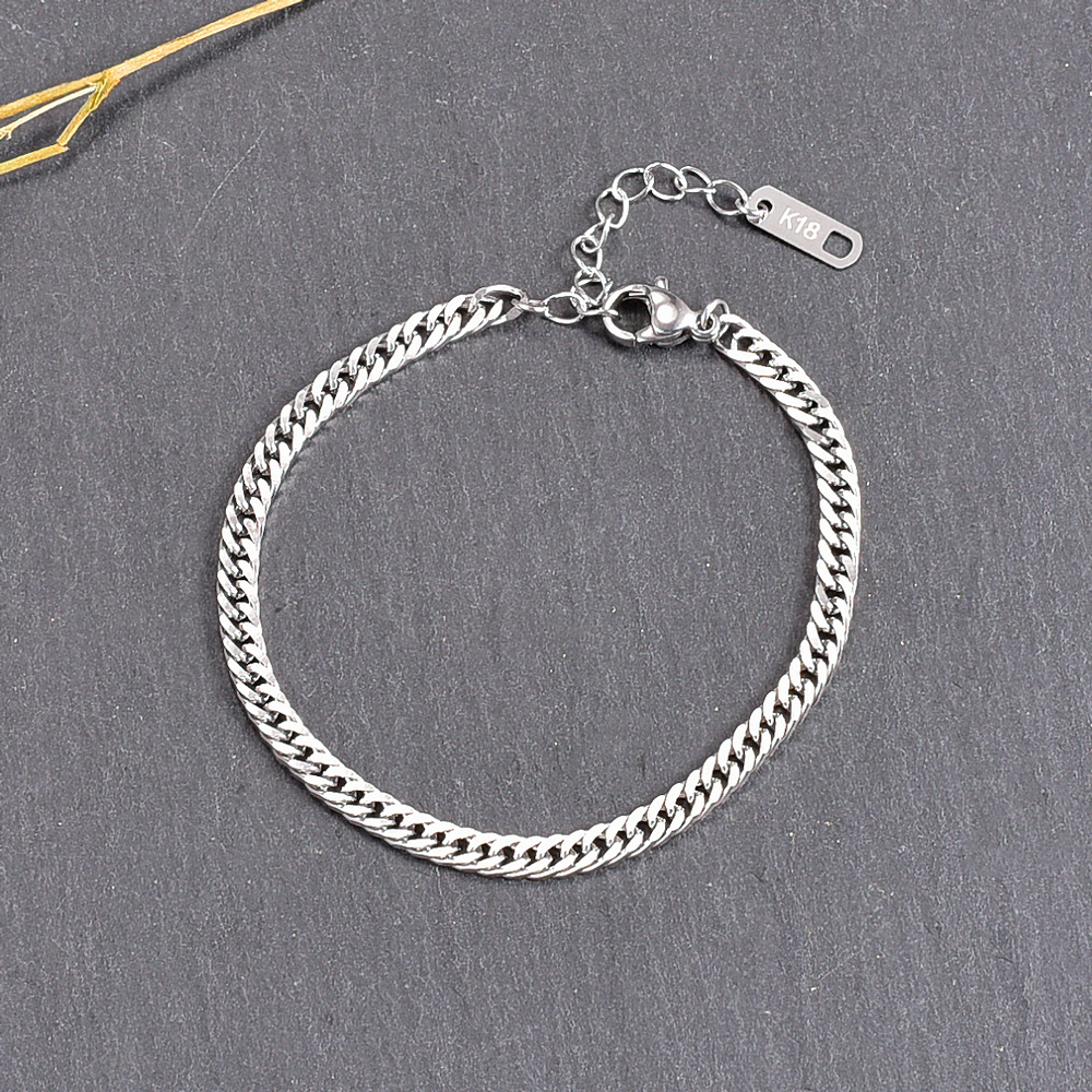 Simple Style Solid Color Titanium Steel Bracelets Plating Stainless Steel Bracelets display picture 6