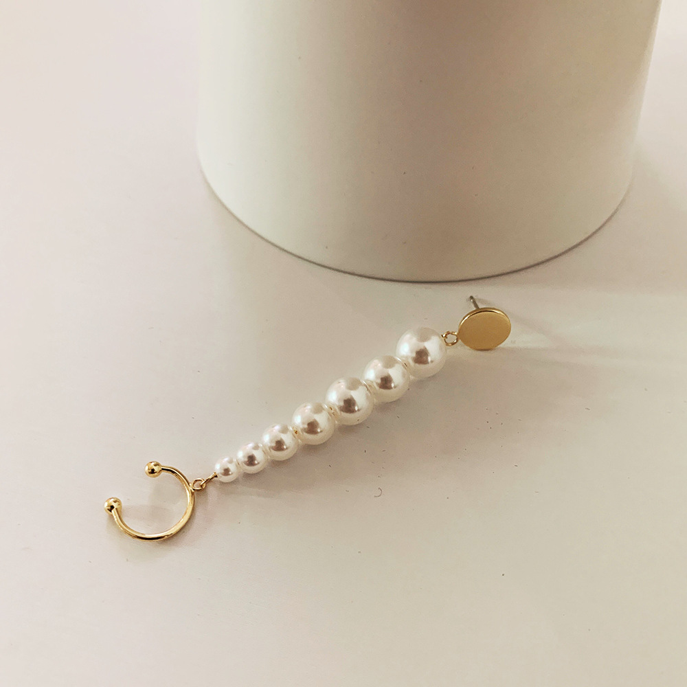 Simple Style Geometric Alloy Pearl Chain Ear Clips 1 Piece display picture 3