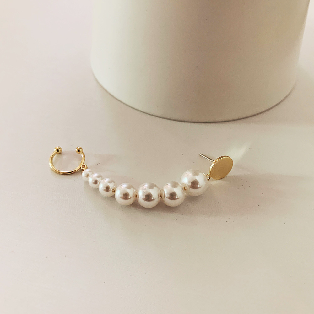 Simple Style Geometric Alloy Pearl Chain Ear Clips 1 Piece display picture 4