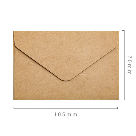 Retro Square Mini Envelope Kraft Paper Envelope Small Greeting Card Storage Envelope Wholesale display picture 1