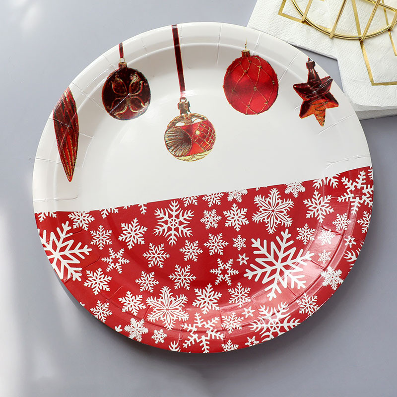 Simple Style Snowflake Paper Plate 1 Piece display picture 4
