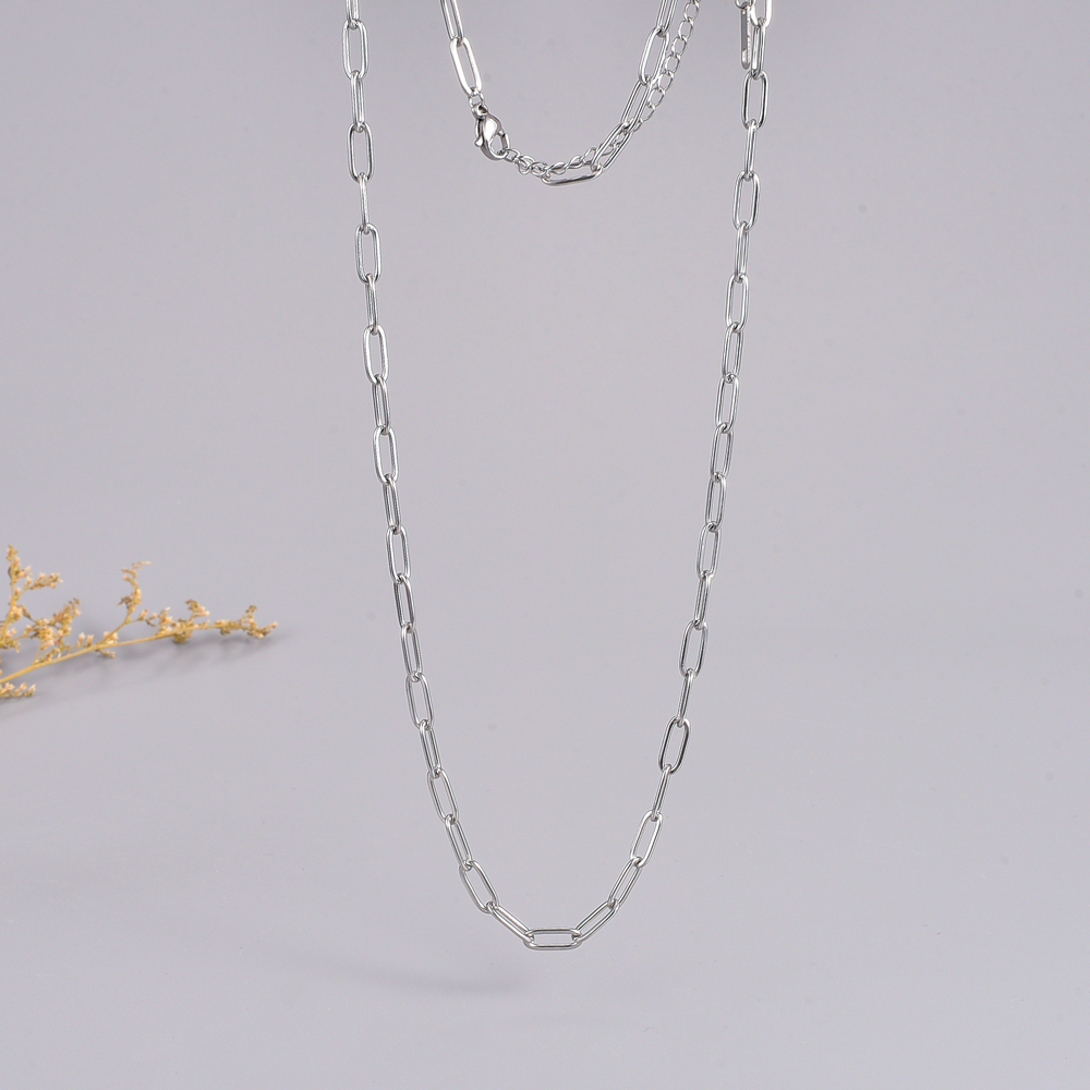 Simple Style Geometric Titanium Steel Necklace Plating Stainless Steel Necklaces display picture 1