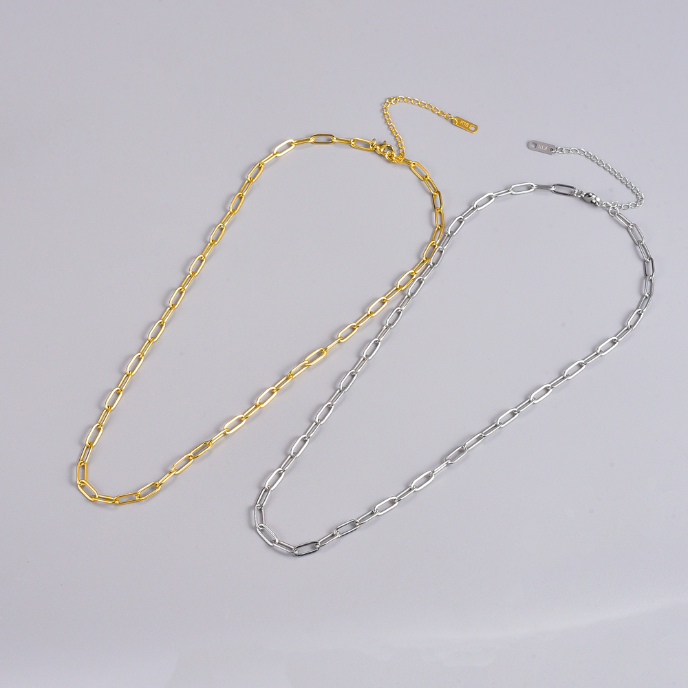 Simple Style Geometric Titanium Steel Necklace Plating Stainless Steel Necklaces display picture 2
