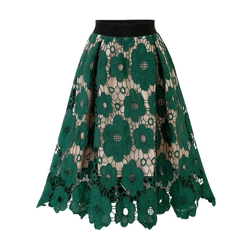 Women's Skirt Casual Lace Flower Midi Dress Daily display picture 4