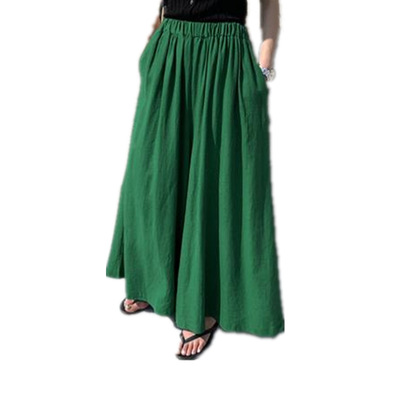 Women's Daily Casual Solid Color Ankle-length Wide Leg Pants display picture 2