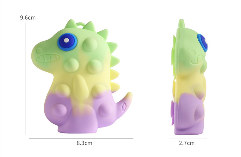 Neue Kreative Dinosaurier Squeeze Ball Silica Gel Saug Festplatte Spielzeug display picture 3