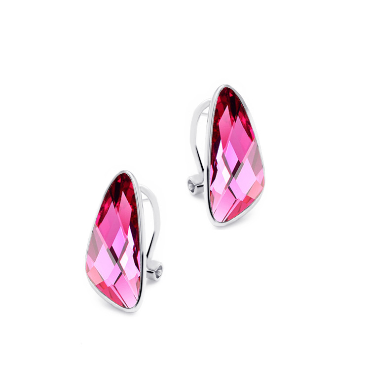 Simple Style Asymmetrical Alloy Plating Artificial Crystal Drop Earrings 1 Pair display picture 1