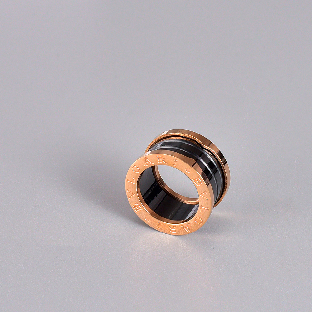 Mode Geometrisch Titan Stahl Ringe Überzug Keramik Edelstahl Ringe display picture 2