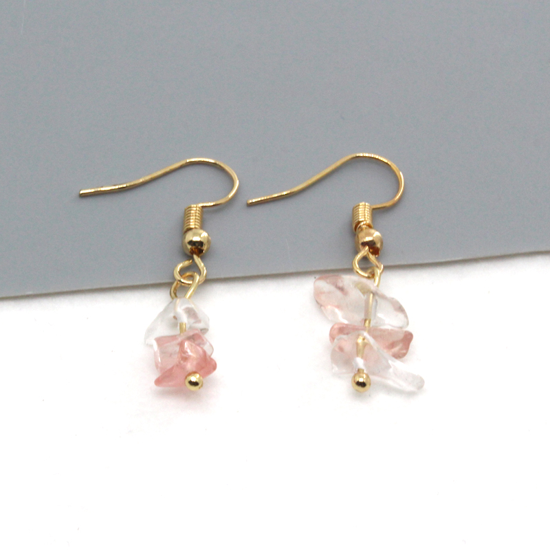 Vintage Style Irregular Alloy Irregular Natural Stone Drop Earrings 1 Pair display picture 7