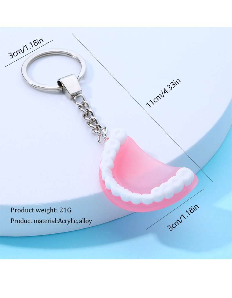 Funny Teeth Arylic Acrylic Bag Pendant Keychain display picture 2