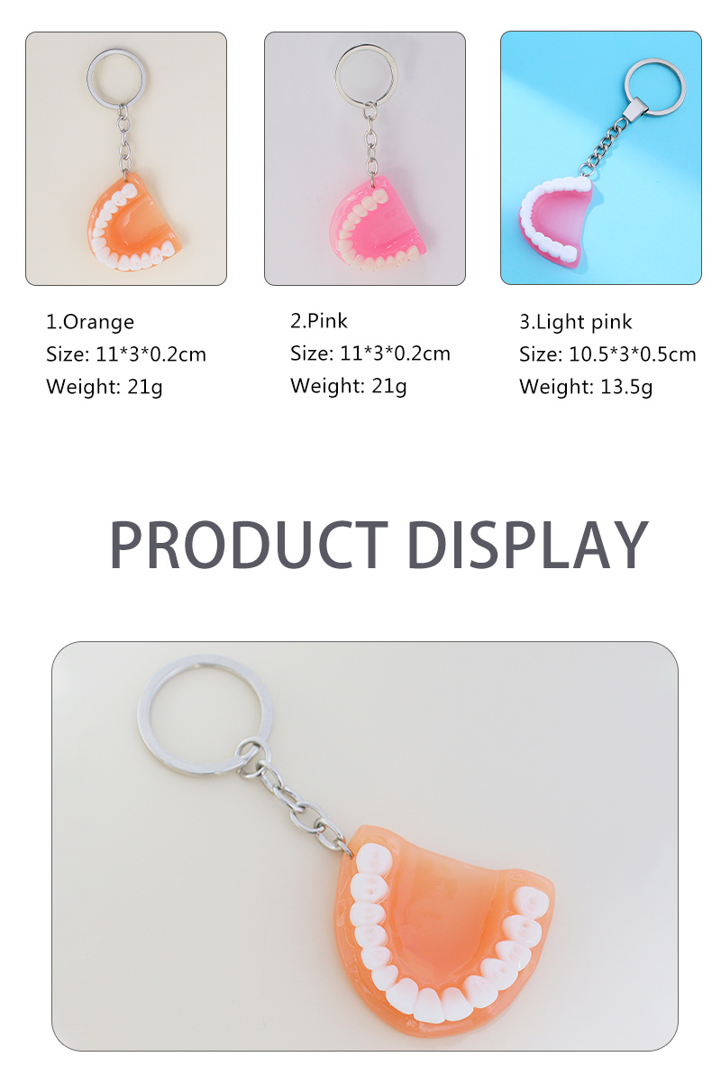 Funny Teeth Arylic Acrylic Bag Pendant Keychain display picture 4
