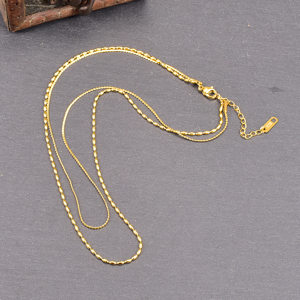 Fashion Geometric Titanium Steel Layered Necklaces Plating Stainless Steel Necklaces display picture 5