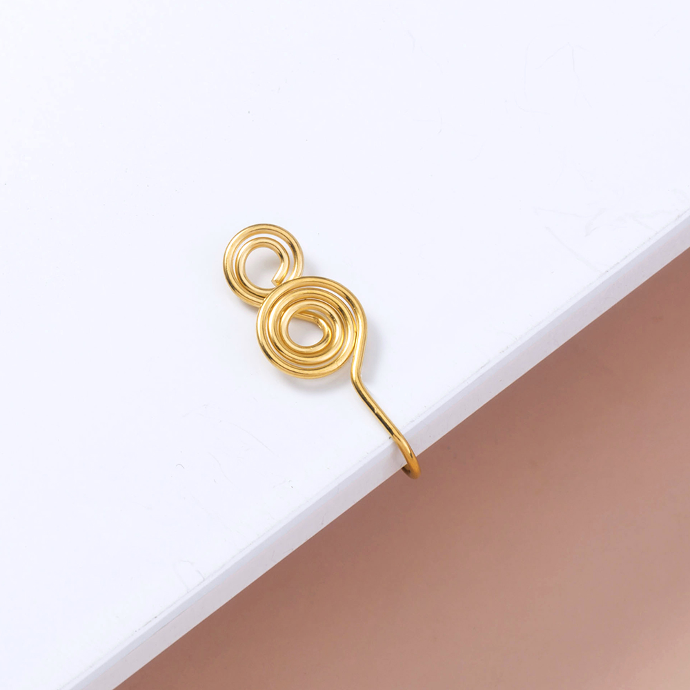 Simple Style Geometric Stainless Steel Plating Zircon Nose Ring 1 Piece display picture 1