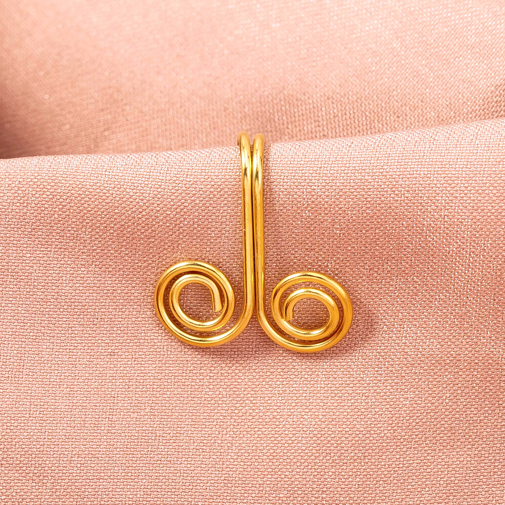 Simple Style Geometric Stainless Steel Plating Zircon Nose Ring 1 Piece display picture 18