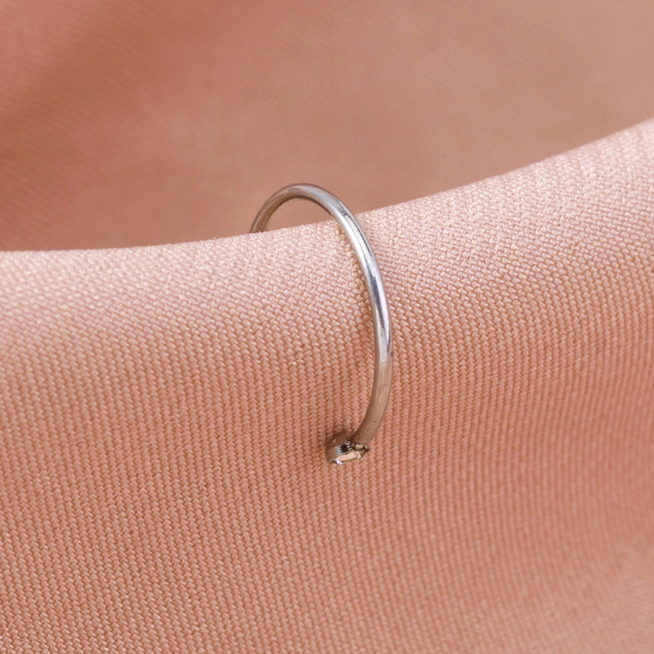 Simple Style Geometric Stainless Steel Plating Zircon Nose Ring 1 Piece display picture 27