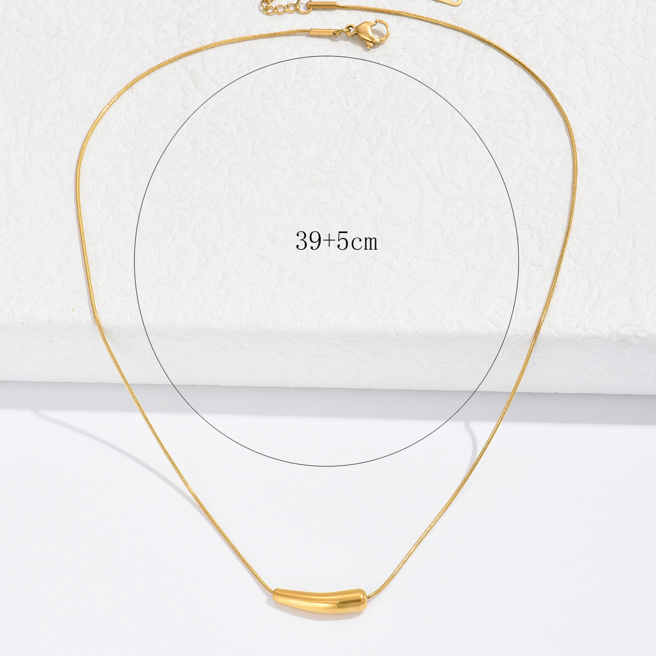 Simple Style Geometric Stainless Steel Necklace Plating Stainless Steel Necklaces 1 Piece display picture 3