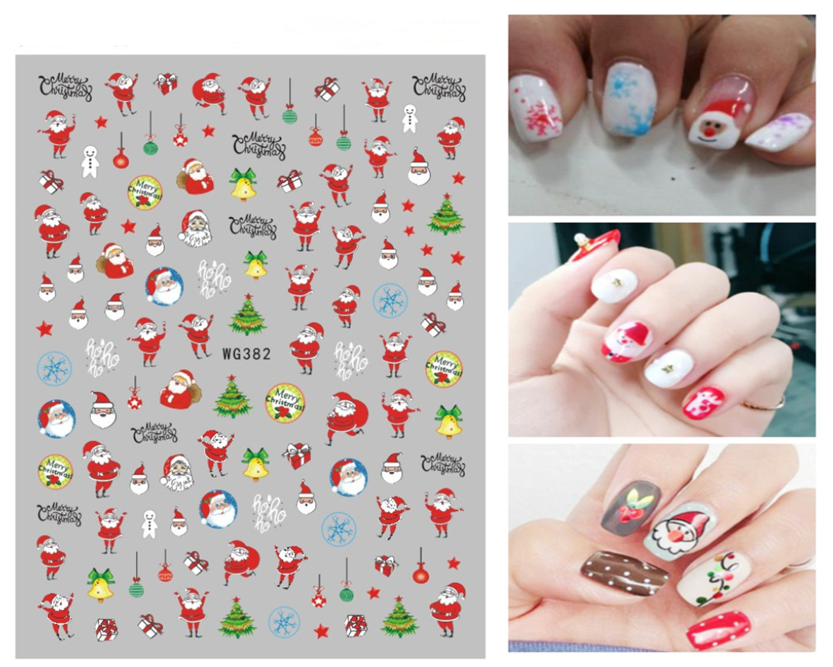 Cute Christmas Tree Snowflake Christmas Stickers Nail Decoration Accessories display picture 8