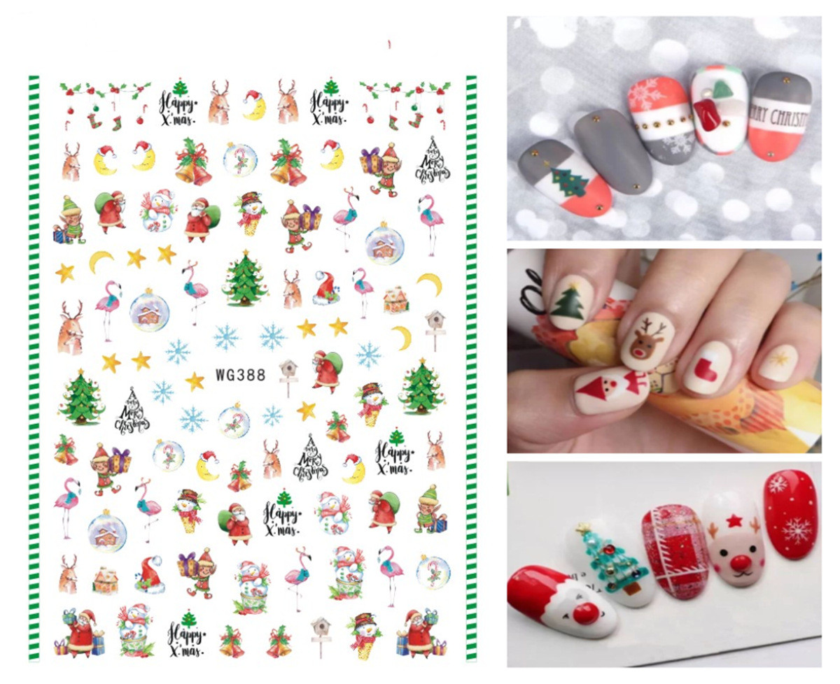 Cute Christmas Tree Snowflake Christmas Stickers Nail Decoration Accessories display picture 12