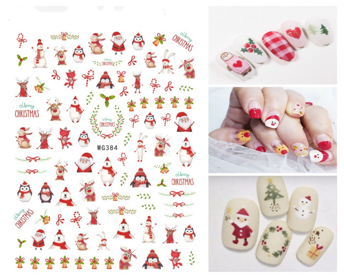 Cute Christmas Tree Snowflake Christmas Stickers Nail Decoration Accessories display picture 13