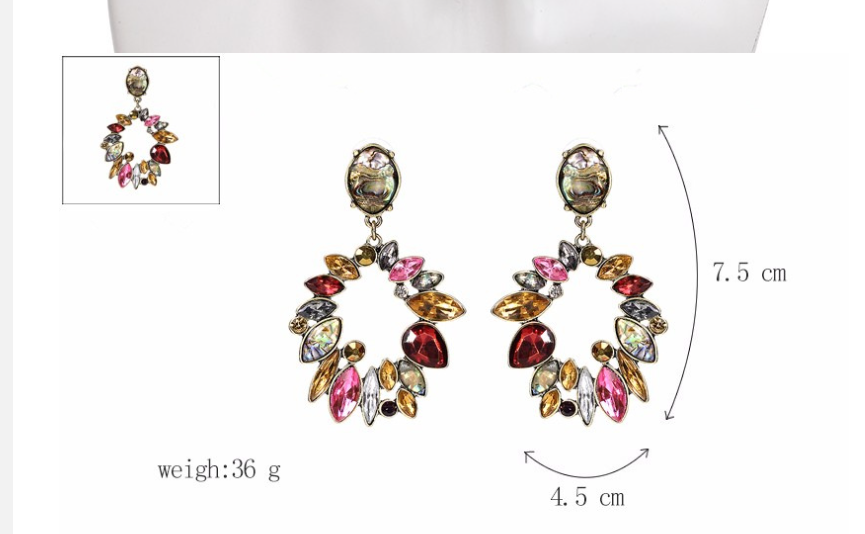 Alloy Fashion Geometric Earring  (photo Color) Nhjj4170-photo Color display picture 1