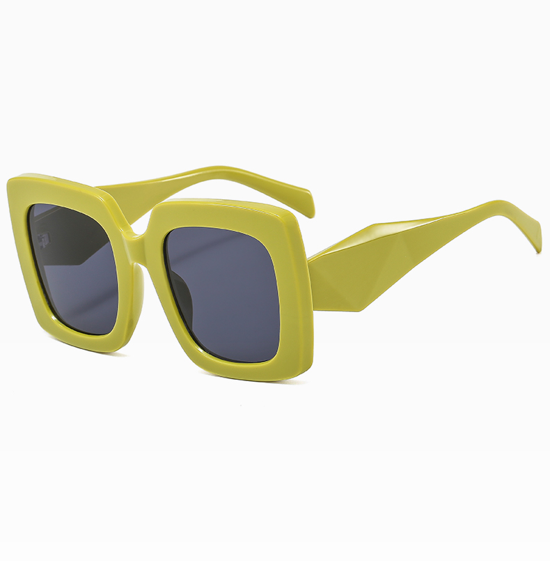 Moda Color Sólido Ordenador Personal Uv400 Resina Cuadrado Fotograma Completo Gafas De Sol Mujer display picture 1