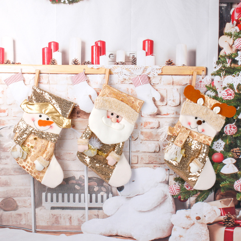 Christmas Santa Claus Snowman Deer Cloth Party Christmas Socks display picture 3