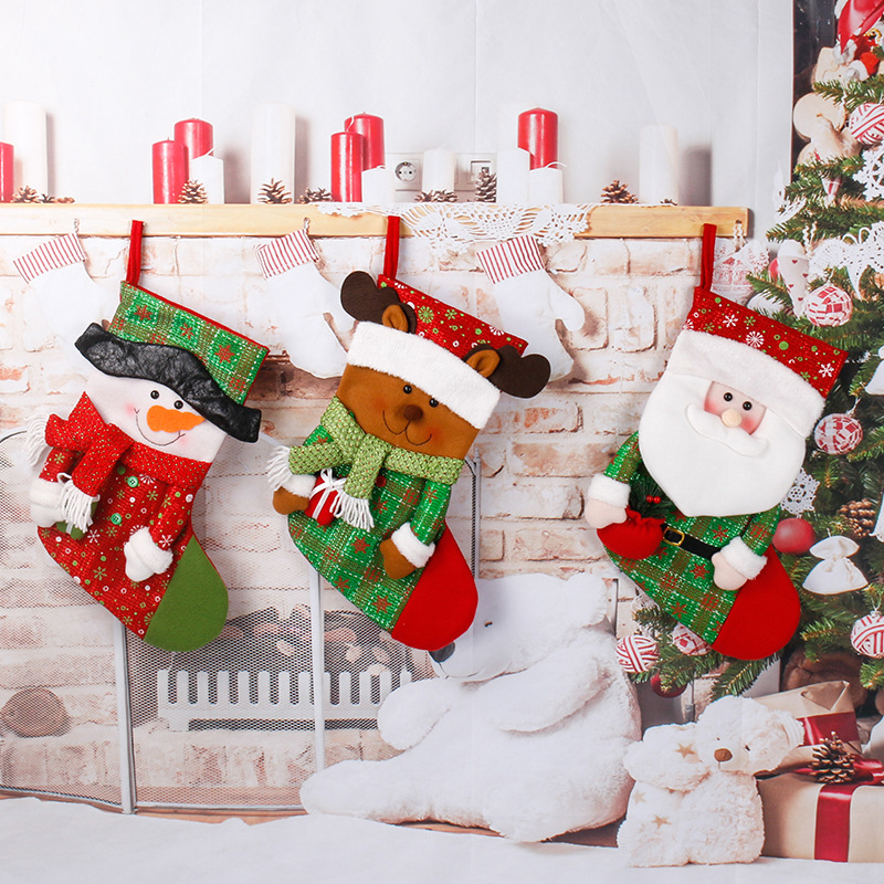 Christmas Santa Claus Snowman Deer Cloth Party Christmas Socks display picture 4