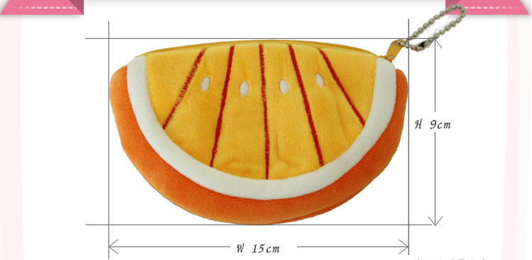 Kid's Fruit Plush Zipper Coin Purses display picture 1