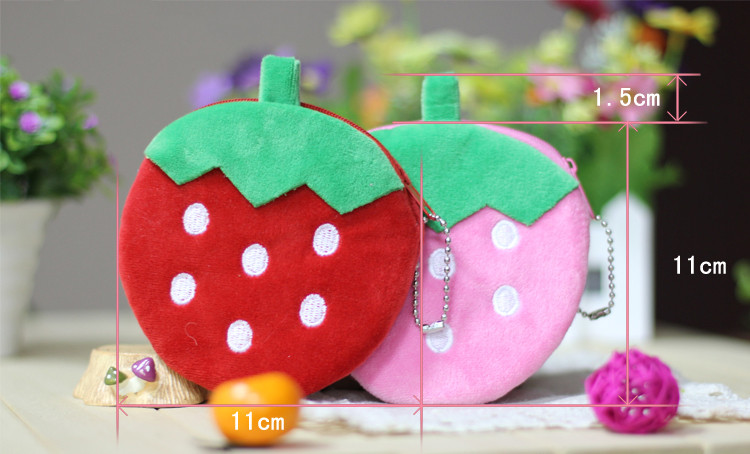 Kid's Fruit Plush Zipper Coin Purses display picture 3