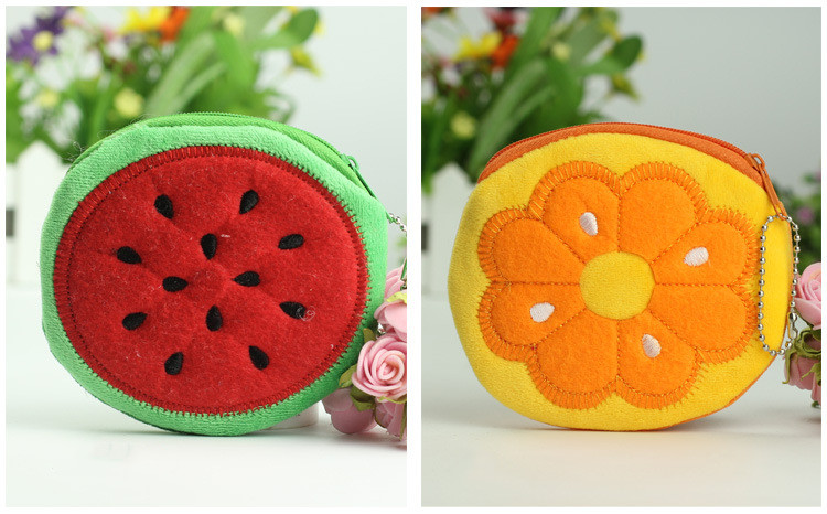 Kid's Fruit Plush Zipper Coin Purses display picture 4