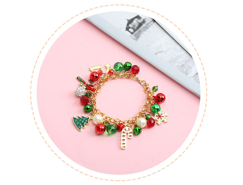 Fashion Snowflake Alloy Pearl Plating Inlay Rhinestones Bracelets display picture 4
