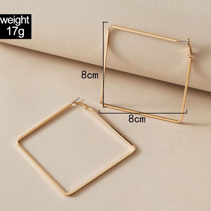Vintage Style Square Alloy Earrings display picture 1