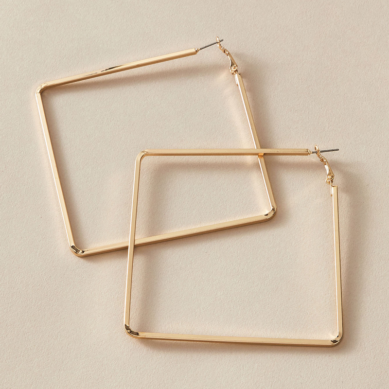 Vintage Style Square Alloy Earrings display picture 4